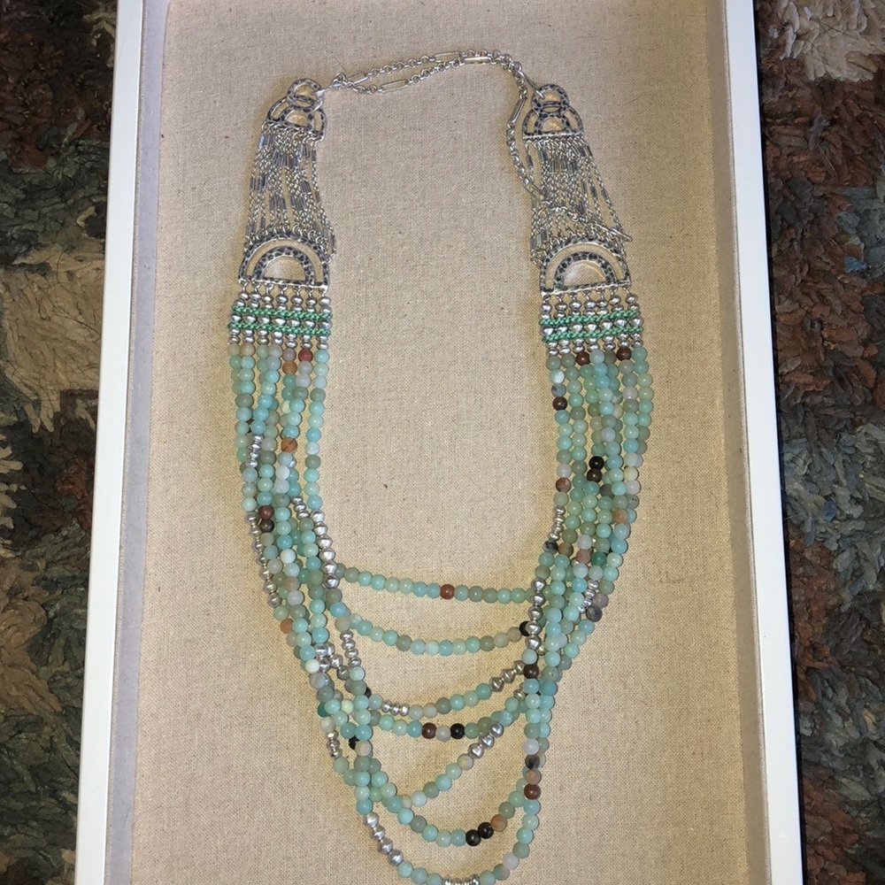 2017 Stella & Dot, turquoise beaded necklace